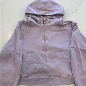 Lululemon lavender Hooded Half Zip oversized scuba